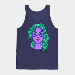 cyberpunk space alien girl Tank Top